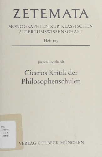 Ciceros Kritik der Philosophenschulen