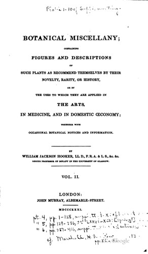 Botanical miscellany