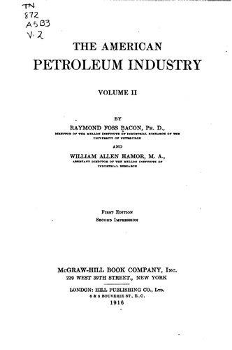 The American petroleum industry ...