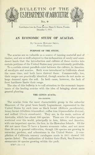 An economic study of acacias