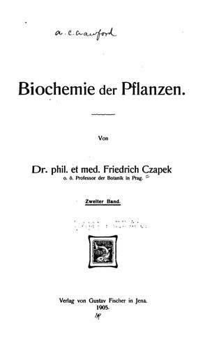 Biochemie der Pflanzen v. 2