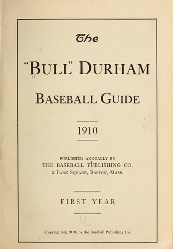 The "Bull" Durham baseball guide 1910-