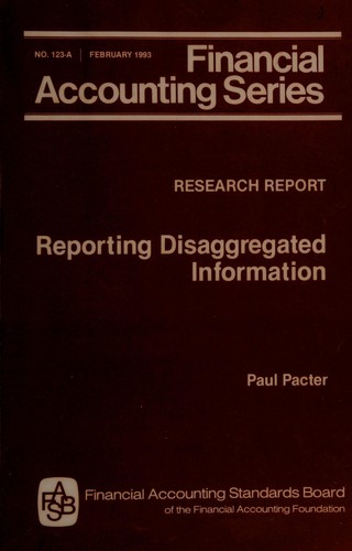 Reporting disaggregated information