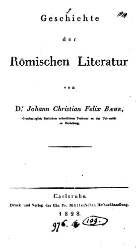 Geschichte der römischen Literatur