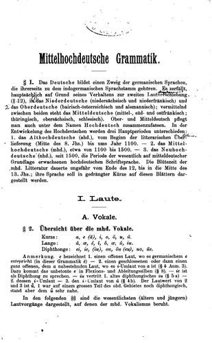 Mittelhochdeutsches Lesebuch: Mit Grammatik und Wörterbuch