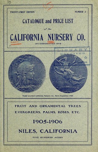 Catalogue and price-list of the California Nursery Company