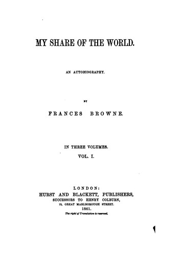 My share of the world: An Autobiography