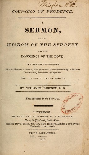 Counsels of prudence...