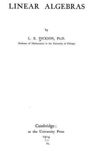 Linear algebras