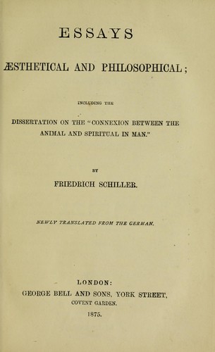 Essays ©Œsthetical and philosophical