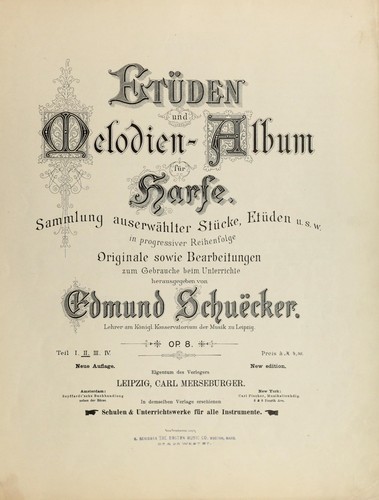 Etuden und Melodien-Album fur Harfe, op. 8