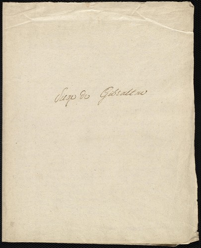 Seven letters about siege of Gibraltar