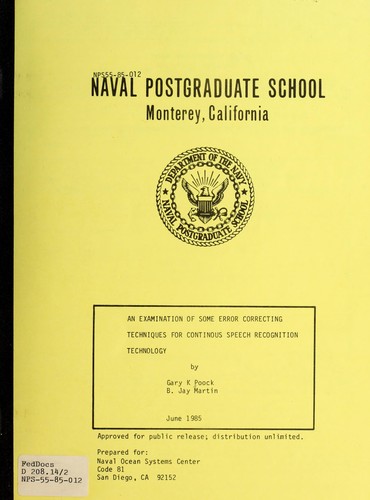 An examination of some error correcting techniques for continuous speech recognition technology