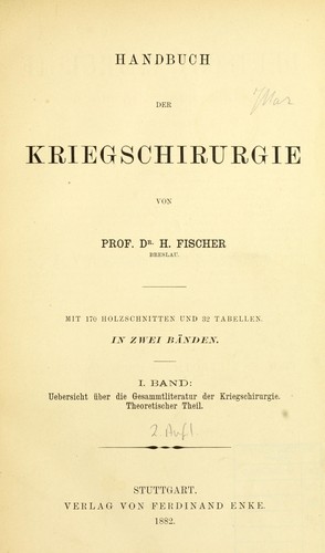 Handbuch der Kriegschirurgie