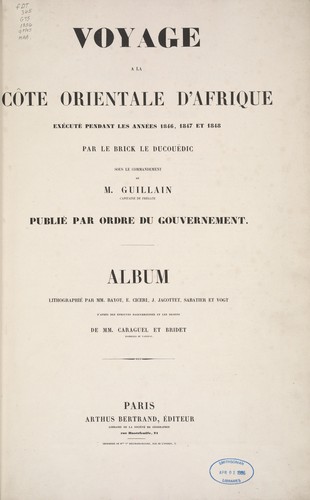 Voyage à la còte orientale d'Afrique