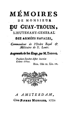 Mémoires de Monsieur Du Guay-Trouin