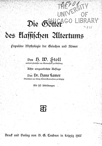 Die Götter des klassischen Altertums