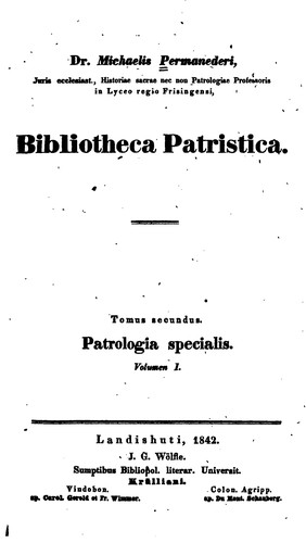 Bibliotheca patristica