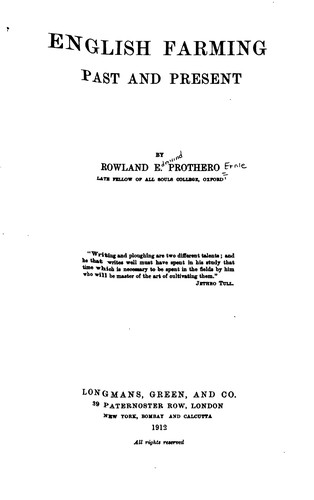 English Farming, Past and Present