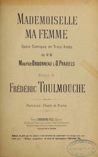 Mademoiselle ma femme