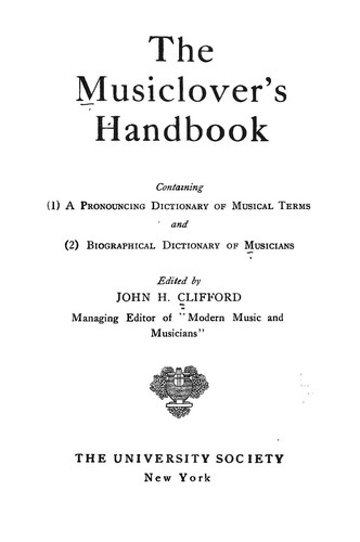 The musiclover's handbook