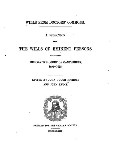 Wills from Doctors' Commons