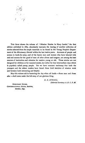 In Lands Afar: A Second Series of Mission Stories of Many Lands : a Book for Young People.