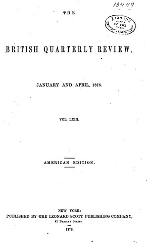 The British quarterly review