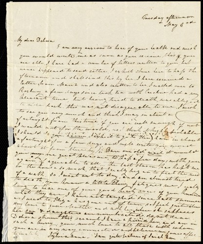 [Letter to] My dear Debora[h]