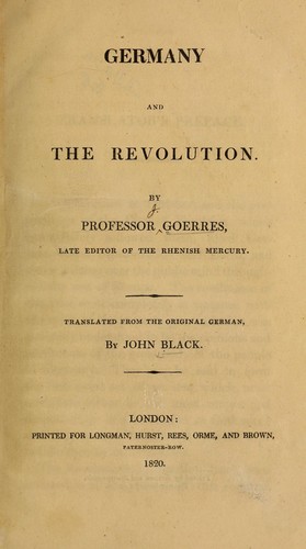 Germany and the revolution