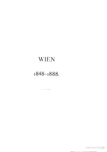 Wien, 1848-1888.