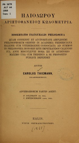 Eliodorou Aristophaneios kolometria