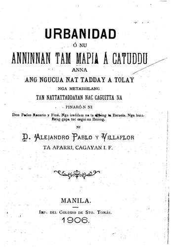 Urbanidad ońu Anninnan tam mapia á catuddu