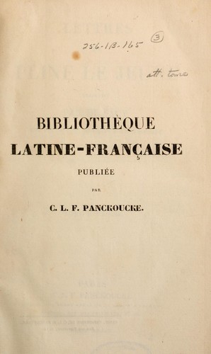 Lettres de Pline de Jeune