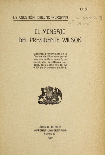 El mensaje del presidente Wilson.
