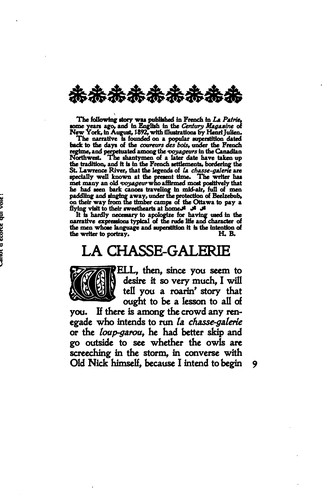 La chasse galerie, and other Canadian stories