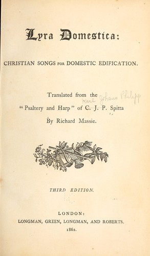 Lyra domestica: Christian songs for domestic edification