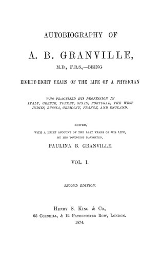 Autobiography of A. B. Granville