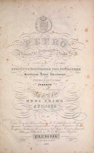 Petro nomine ac imperio primo Brasiliensis imperii perpetuo defensore ... jubente Florae fluminensis icones nunc primo eduntur ...