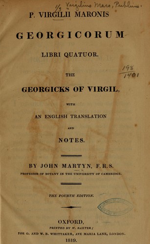 P. Virgilii Maronis Georgicorum libri quatour.