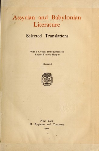 Assyrian and Babylonian literature