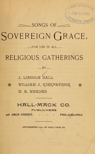 Songs of sovereign grace