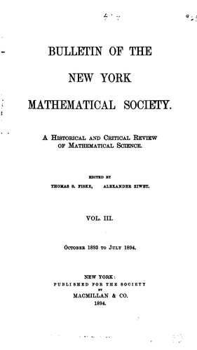 Bulletin of the New York Mathematical Society