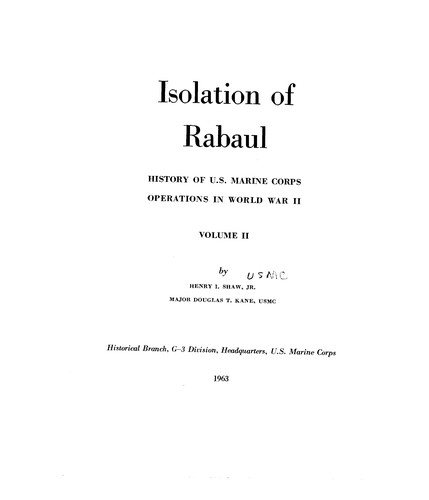 Isolation On Rabaul