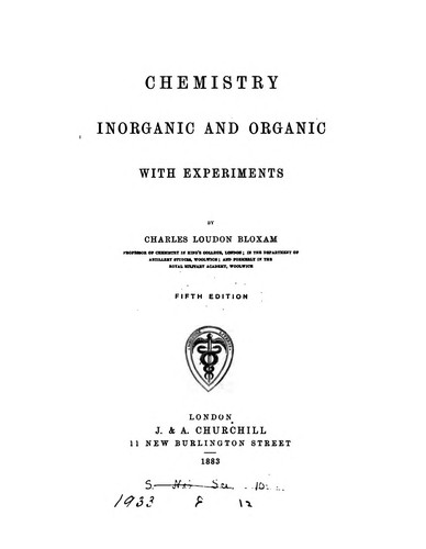 Chemistry, inorganic