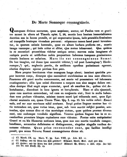 De Morte Somnoque consanguineis