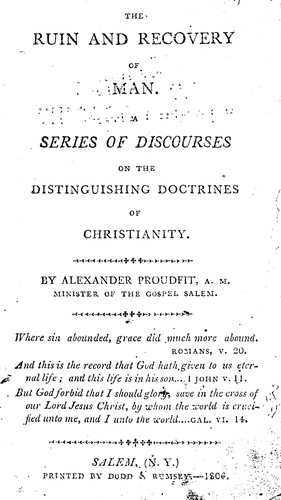 The ruin and recovery of man