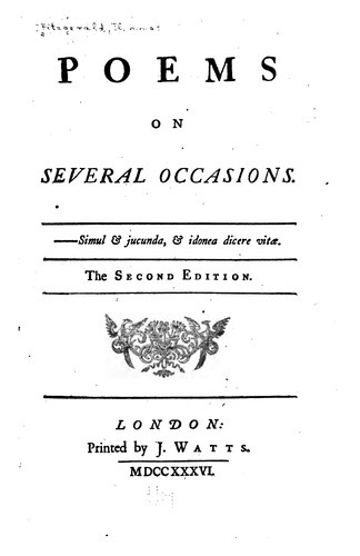 Poems on Several Occasions