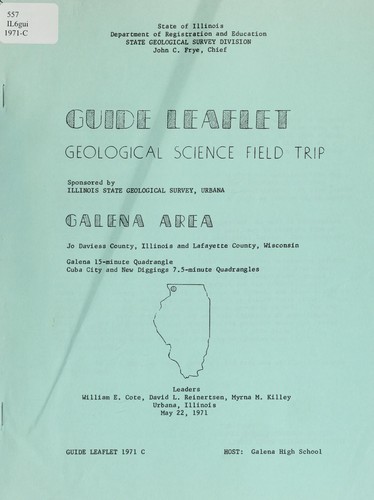 Guide leaflet, geological science field trip, Galena area