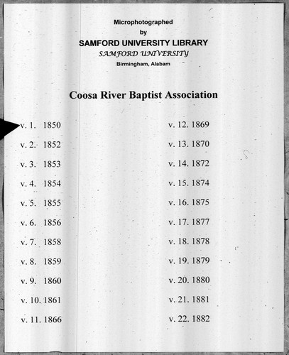Minutes of the seventeenth session of the Coosa River Association